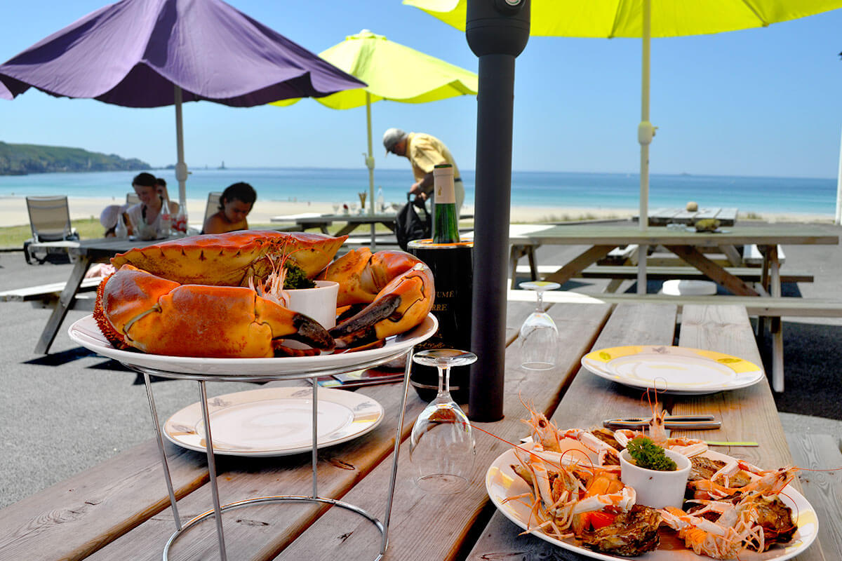 restaurant assiette fruits de mer pointe du raz